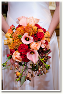 Bride with flowers